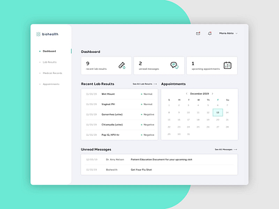 Medical Dashboard alerts appointments dashboard dashboard design hospital lab results medical medical dashboard medical ui design medical ux design messages planned parenthood ui design ux design ux ui ux ui design