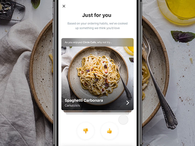 Dish Discovery – Careem NOW careem careem now deliveroo delivery discover discovery dish dishes drag food gesture interaction order pasta pizza swipe thumb tinder uber design uber eats