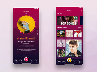 Music app adobexd app artist artwork clean cleandesign conceptdesign design genre iconography modern design music app music lover music player playlist songs ui ux uxdesign vibes