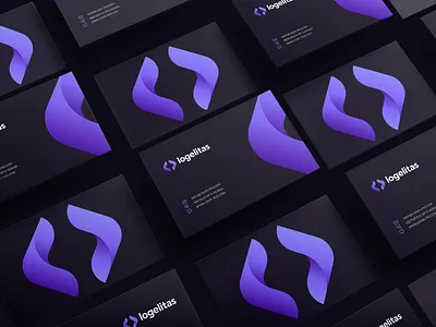 Business card / logelitas logo design arrows branding business business card card cargo container design elite forsale gedas meskunas glogo gradient icon illustration logistics logo logo creation mockup pattern