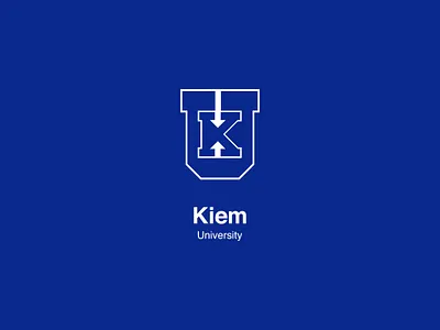 Daily Logo Challenge - Day 38: University Logo. Kiem University. branding design flat illustration illustrator logo minimal typography