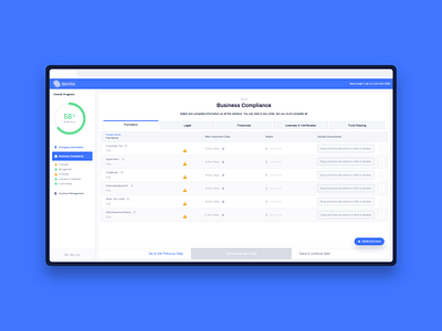 Extensive On-Boarding Process application design ui user journey ux