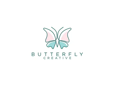 butterfly branding butterfly illustration line art logo