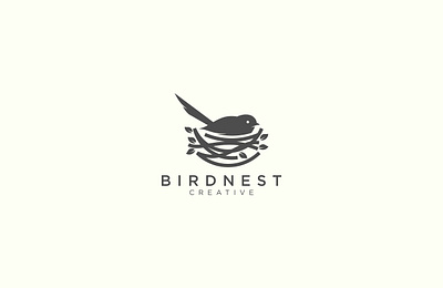 bird nest bird logo nest