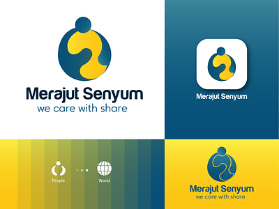 Merajut Senyum - Brand Identity Concept 2 brand design brand identity bussiness care color company corporate identity design elegant gestalt logo logodesign modern people simple simple logo typogaphy typography ui world