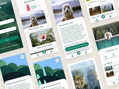 Plant a billion app app concept deforestation design forest plant a billion tree ui ux uxui webdesign
