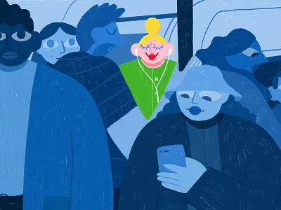 Subway happiness art artist colors draw drawing drawings graphism happiness happy illustration illustrator monochromatic monochrome subway