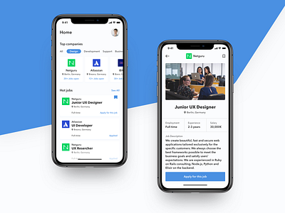 Find your jobs app app concept design ios ios13 job job search simple design ui ui ux user experience ux