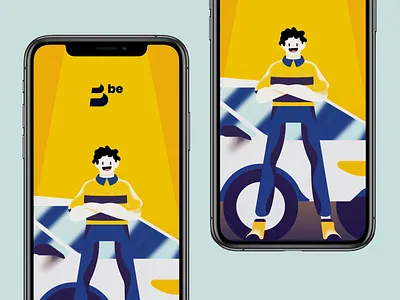 be | Splash Screen branding character character design color illustration interaction design landing page ui uiux vector