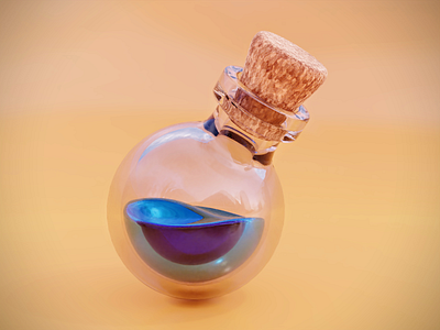 3D Mana Potion 3d 3d art 3d illustration 3d modeling b3d blender3d