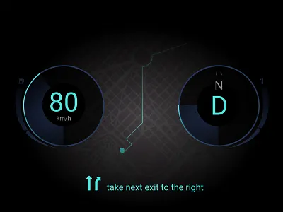Daily Ui 34 - Car Interface car interface dailyui interface navigation uichallenge