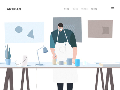 Artisan art artisan canvas design illustration illustrator painting ui vector work 插图