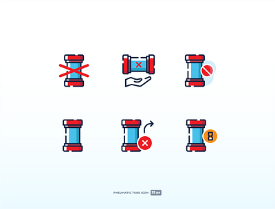 Pneumatic Tube icon flat line line icons pixel perfect pneumatic icon simple icons