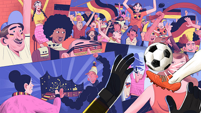 Google Doodle: FIFA's 2019 Women's World Cup cheering doodle elbphilharmony fans football germany google hamburg illustration kick photoshop soccer