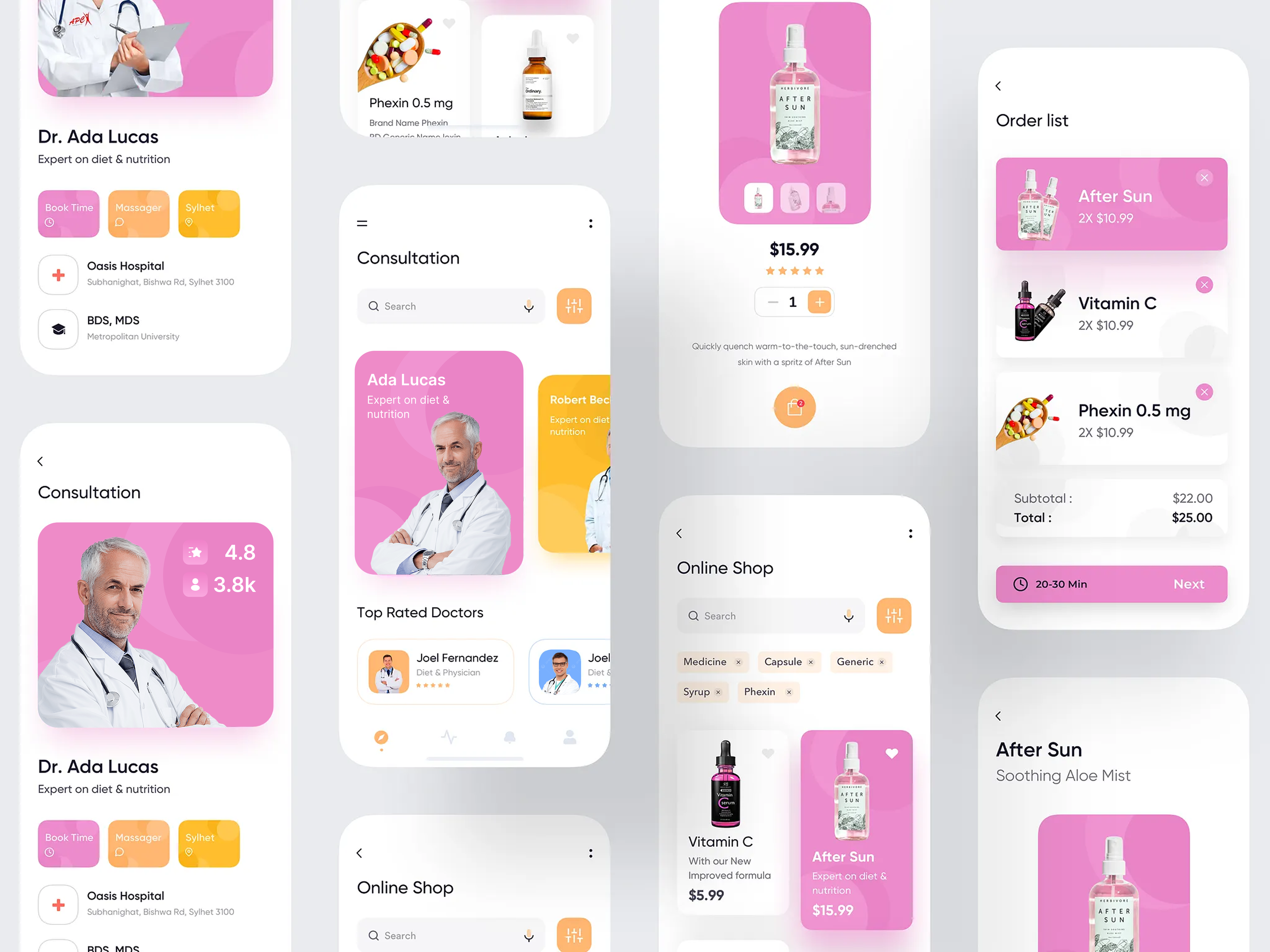 Online Consultation App android app app design app concept colorful app conceptual design consultation dashboard ecommerce medicine medicine app music typography ui uiux user interface ux
