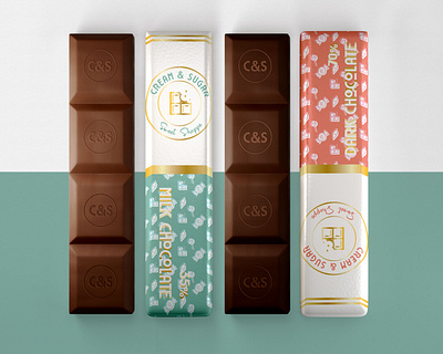 Cream & Sugar Chocolate brand design brand designer branding branding design chocolate graphic graphic design illustrator logo logo design logo designer merchandise package package design package designer packaging