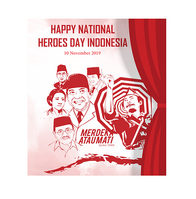 Heroes Day animation branding design design art designer follow graphicdesign heroes day illustration illustrator indonesia likeforlike logo logodesign poster design red vector