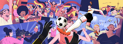 Google Doodle: FIFA's 2019 Women's World Cup adobe photoshop berlin doodle fifa football fussball google google doodle illustration soccer