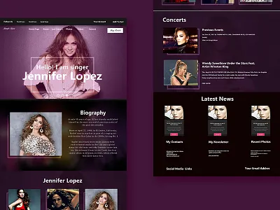singer templete dribble ui website draft website template