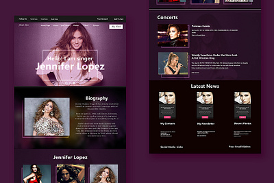 singer templete dribble ui website draft website template