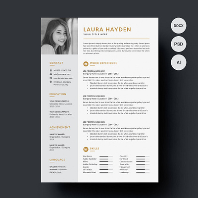 Resume/CV clean resume creative resume curriculum vitae cv cv template download free modern modern resume professional resume resume template template