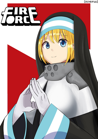 Fire force Iris fanart anime fanart illustration