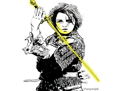 Arya Stark design flat gameofthrones graphicdesign illustration illustration art ux vector