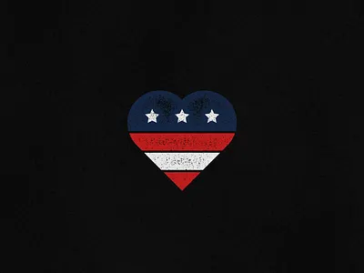 Vets Day america day flag heart