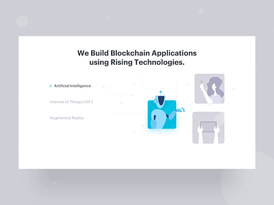 Rising Technologies Animation animation artificial intelligence augmented reality banner blockchain design icon icon animation illustration iot technology ui web design