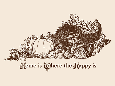 Kentucky Cornucopia autumn cornucopia fall food harvest illustration kentucky plants thanksgiving thanksgiving day