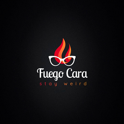 fuego cara logo design branding design flat graphicdesign icon illustration logo logodesign typography vector