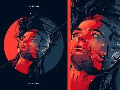 killing eve cinema design face film illustration movie poster typography