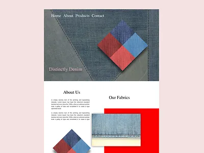 Denim Fabric Factory Concept design graphic design ui ux web web design