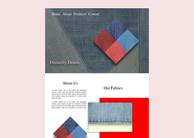 Denim Fabric Factory Concept design graphic design ui ux web web design