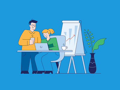 Office Collaboration Illustration cartoon illustration