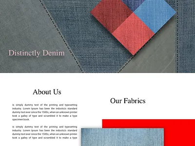 Denim Fabric Factory Concept design graphic design ui ux web web design