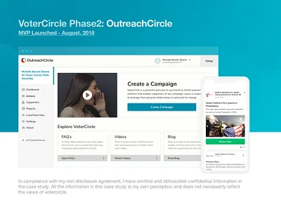 UX Casestudy - OutreachCircle interaction design product design ux