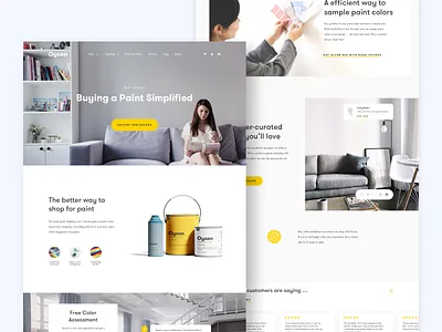 Landing Page Concept - Paint 2019trends branding clean landing page ui landingpage landingpagedesign minimal minimalist minimalist design paint product ui uidesign uidesigner visualdesign webdesigner websdesign website website concept websiteconcept