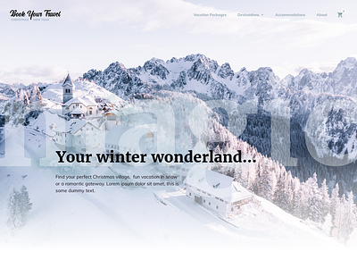 Winter wonderland booking system christmas christmas market hero banner hero image homepage landing page mountain mountains new year skiing snow snowboarding tourism travel typography website concept winter winter sports wordpress theme