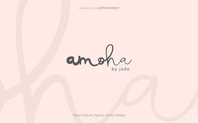 Amoha - V1 fashion haute couture logo logotype luxury pragmaticart type