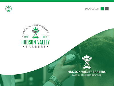 Hudson Valley Barbers branding design hand drawn illustration logo logo design logodesign minimalist logo typography vector