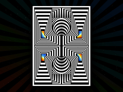 Ant abstract plakat background black white cover geometric card graphic design kinetic geometry modern poster op art optical illusion striped pattern visual effect