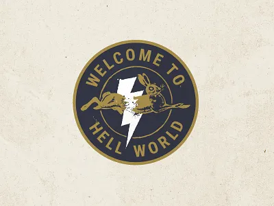 Welcome To Hell Pin branding hell pin rabbit rabbits
