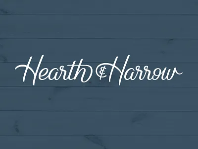 Hearth & Harrow Logo branding cursive font lettering logo script script lettering type