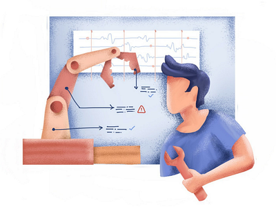 Predictive Maintenance adishri ai analytics data science illustration ipad pro machine learning maintenance operations procreate