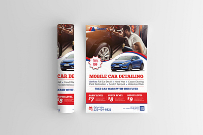 Car Repair Flyer auro repair auto detailing automobile branding car detailing car flyer car repair car wash clean cleaning flyer inspection maintenance marketing mechanic template