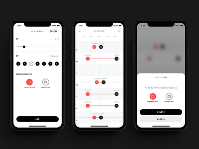 Autopilot — Withings Home Security Camera app app design connected devices health iot mobile mobile ui ui ux