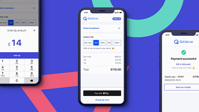 Pay at Table (Web App) design food and drink food ordering iphone mockup payment payment method ui ux web app