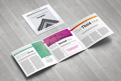 Square Trichure Template architecture brochure design digital editorial fashion flyer flyer design flyer template illustrator leaflet modern modernism pdf print square template trifold