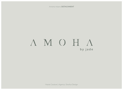 Amoha - V2 fashion haute couture logo logotype luxury pragmaticart type